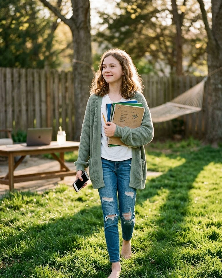 Student thriving at home