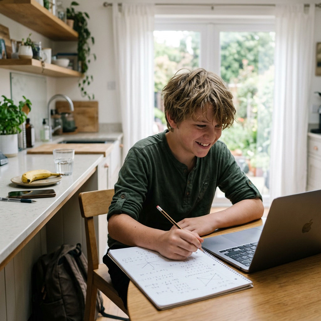 Grade 7 student at Score Academy Online