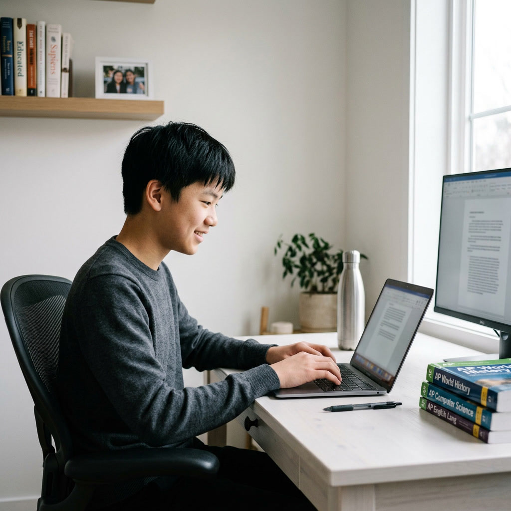 Grade 9 student at Score Academy Online