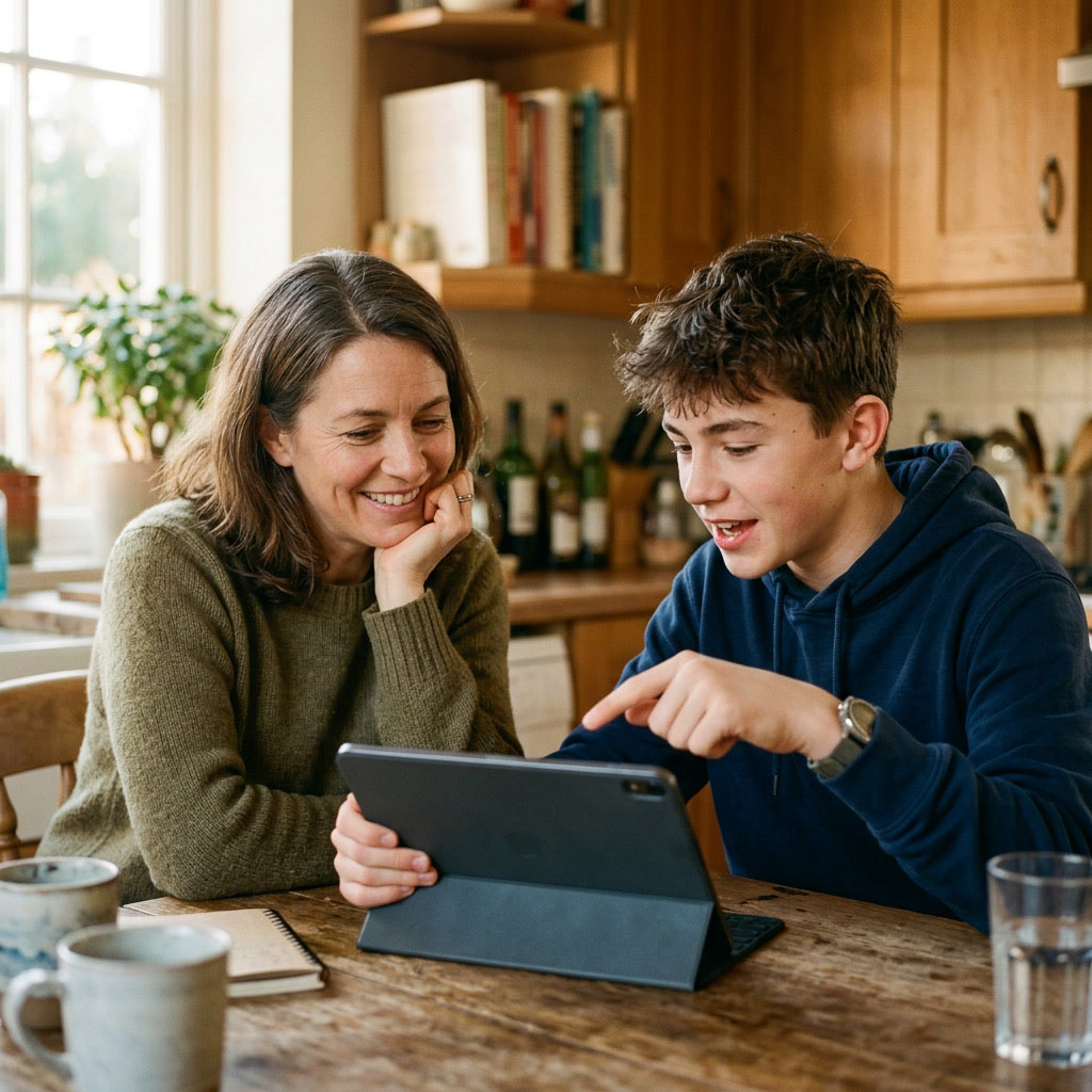 Score Academy Online student in live class