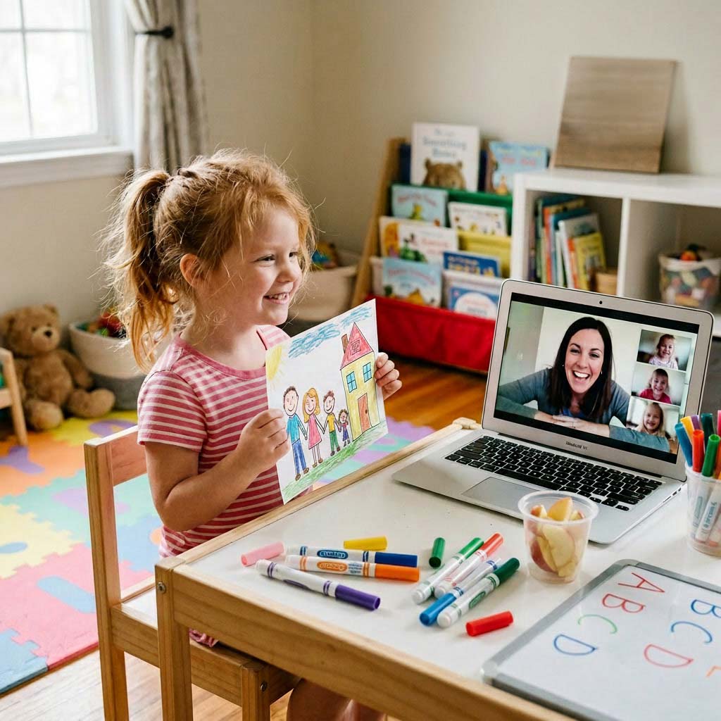 Kindergarten online classroom experience