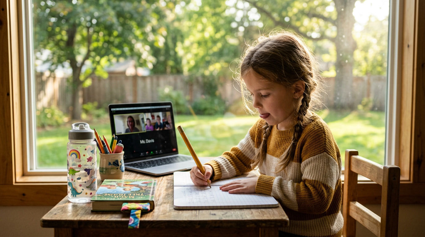 Grade 1 student at Score Academy Online