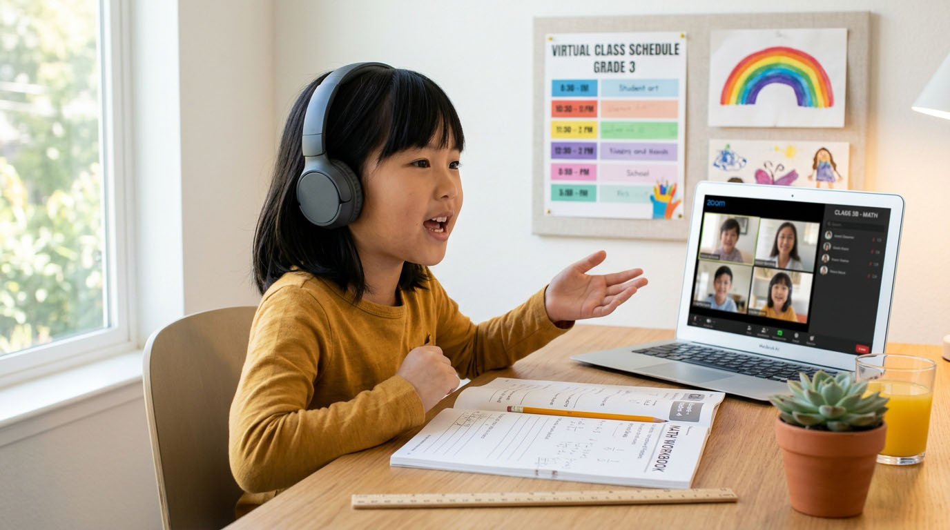 Grade 3 student at Score Academy Online