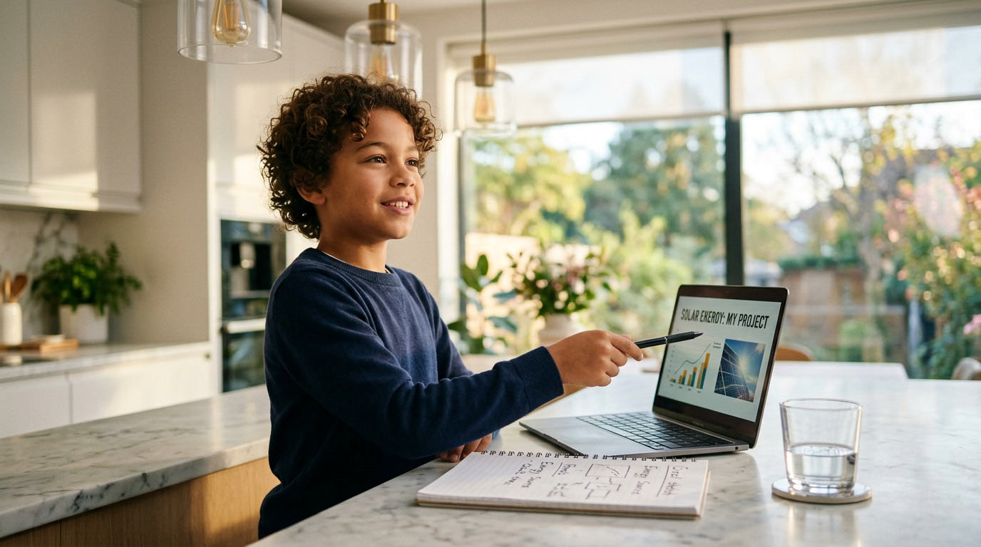 Grade 4 student at Score Academy Online