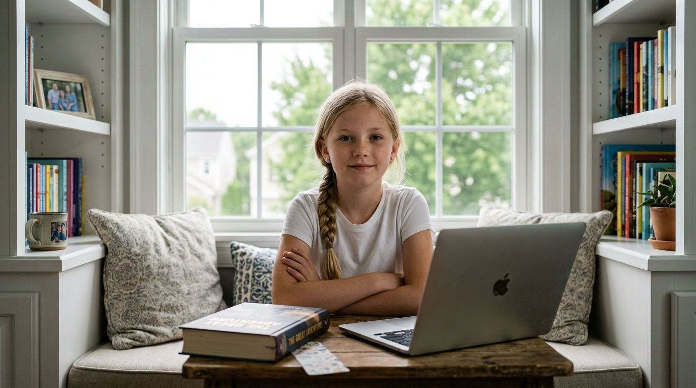 Grade 5 student at Score Academy Online