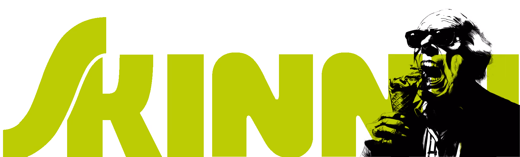 crazy old guy eating ice cream cone