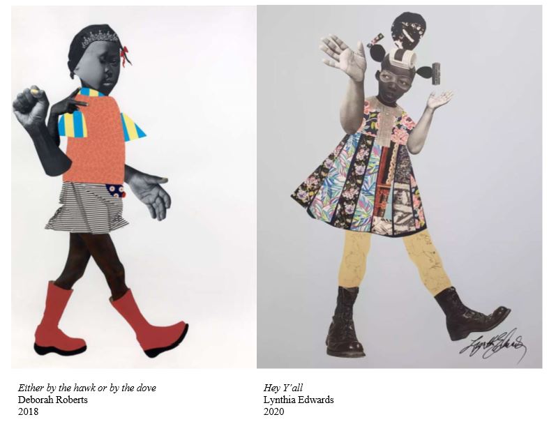 Left: Either by the hawk or by the dove, Deborah Roberts