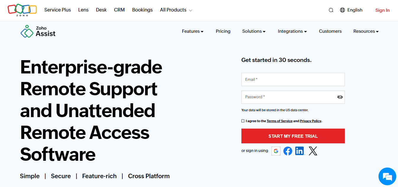 zoho assist - Help Desk Solutions
