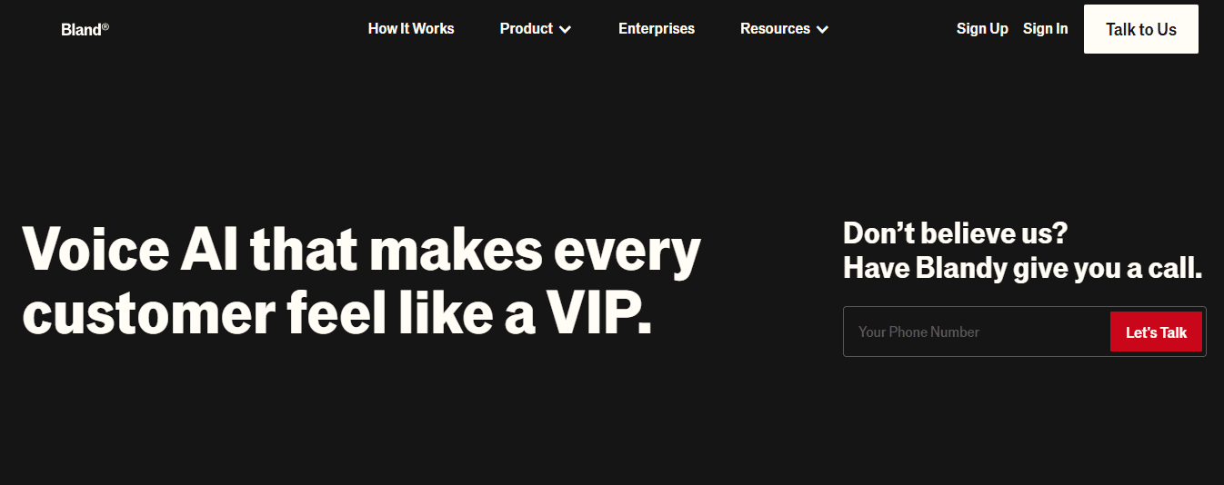 Bland - Enterprise Customer Service