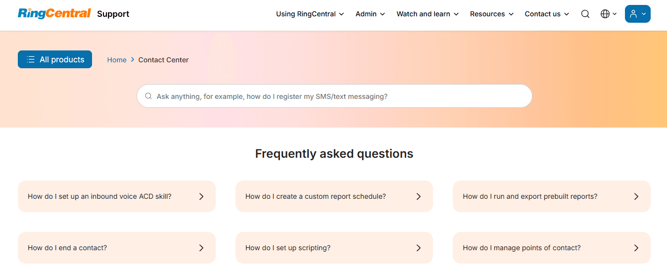 RingCentral Contact Center - Enterprise Customer Service