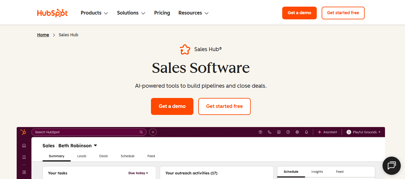 HubSpot Sales Hub   - Enterprise Customer Service