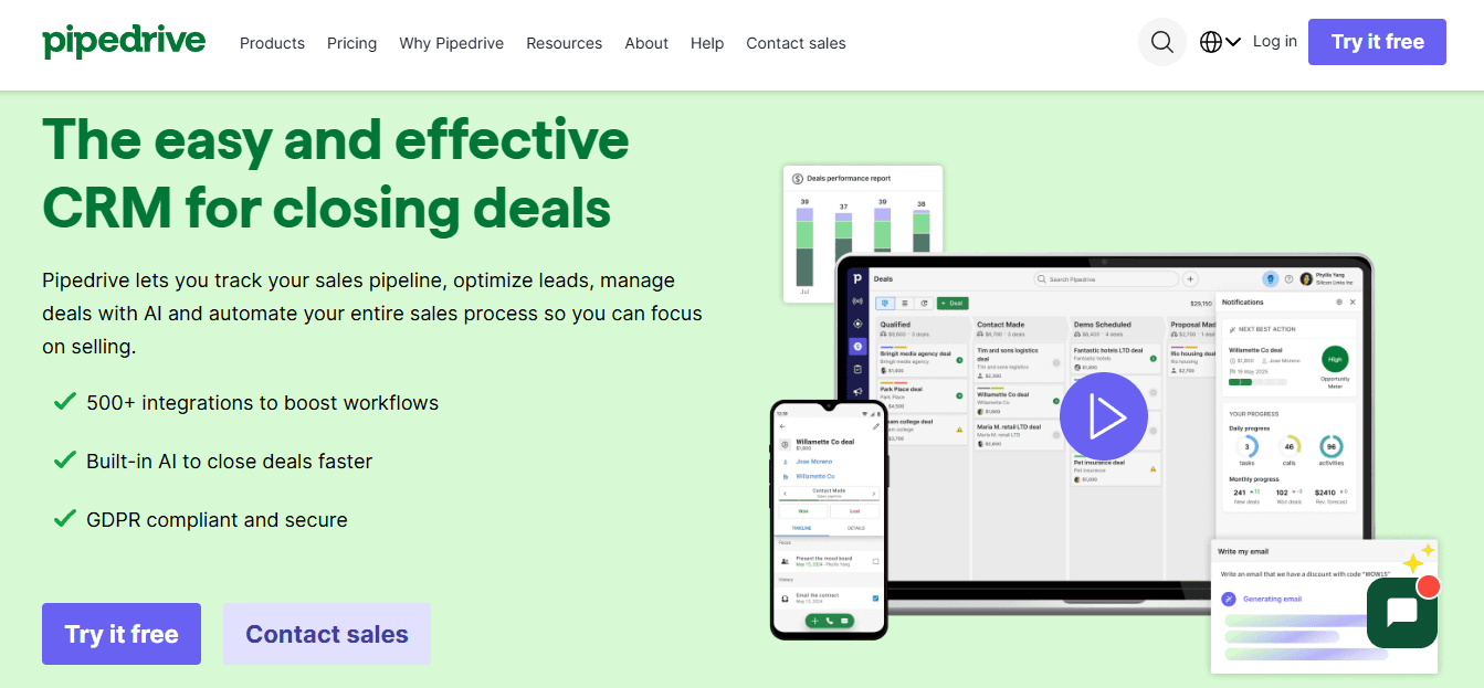 Pipedrive   - Enterprise Customer Service