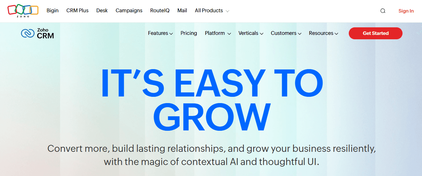 Zoho CRM - Enterprise Customer Service