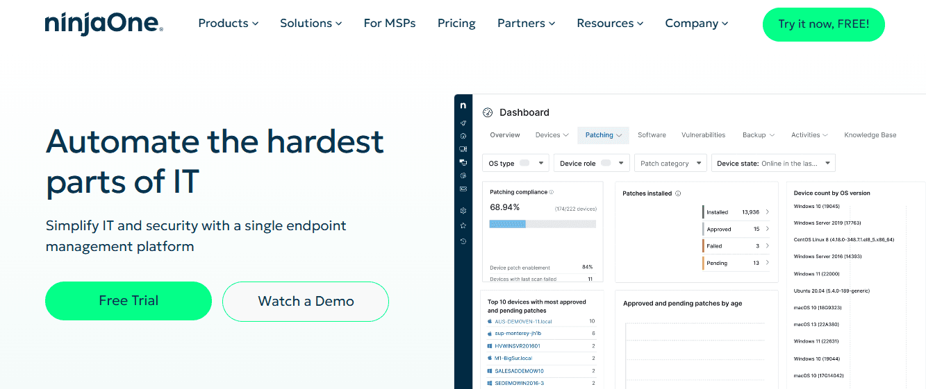 NinjaOne - Best Help Desk Software