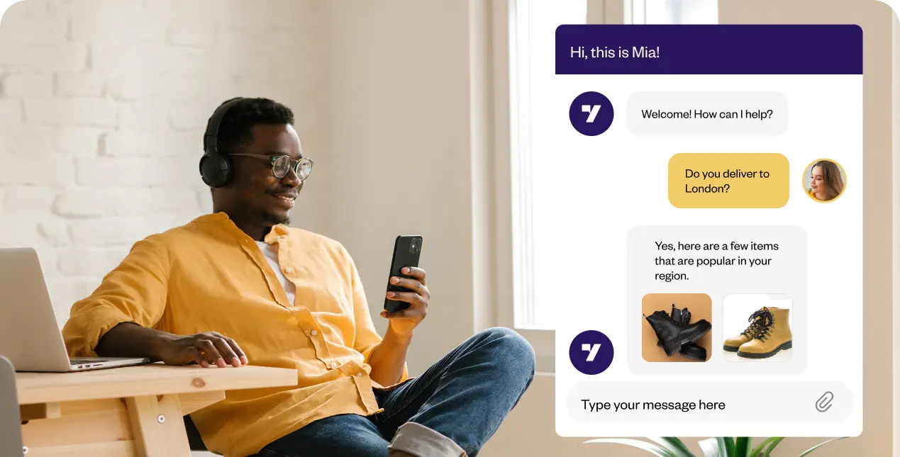 man sitting on a sofa - Conversational Commerce