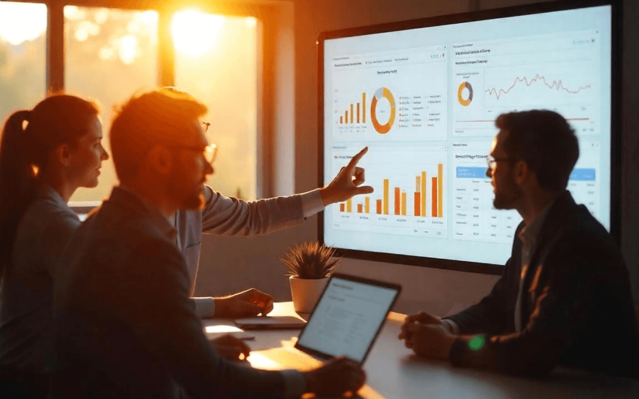 Team analyzing sales data - Automated Lead Qualification