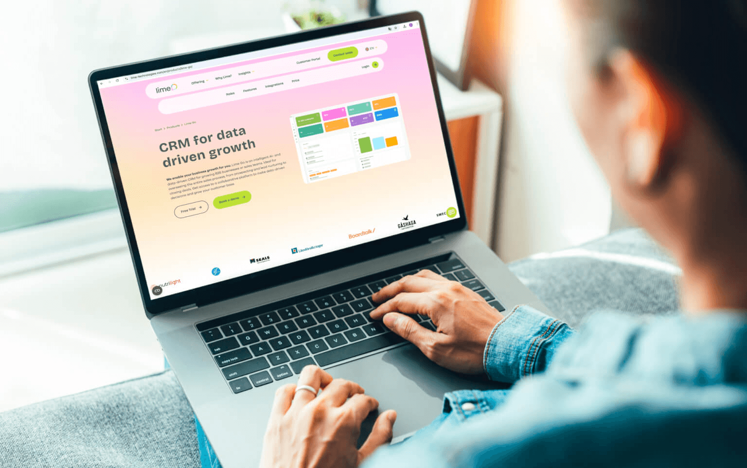 Person using laptop - How to Improve NPS Score