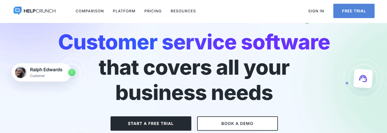 HelpCrunch (Web, iOS, Android)  