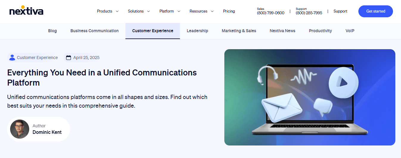 Nextiva: Best For Unified Communications  