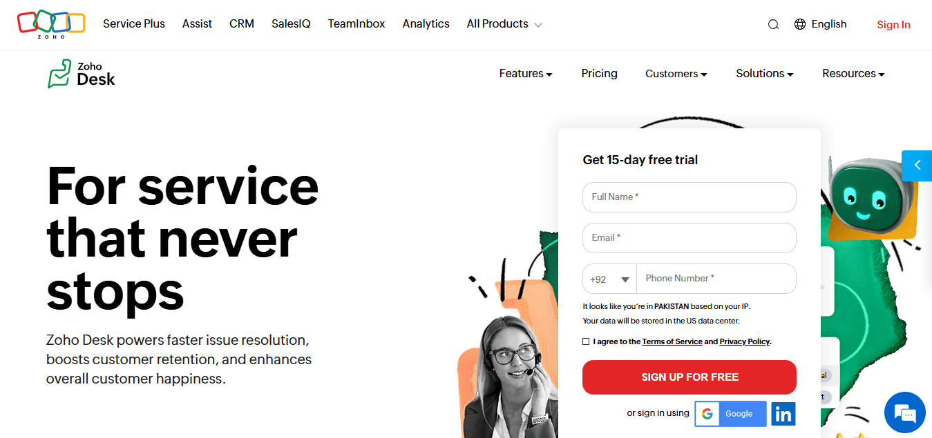 Zoho Desk (Web, iOS, Android)  