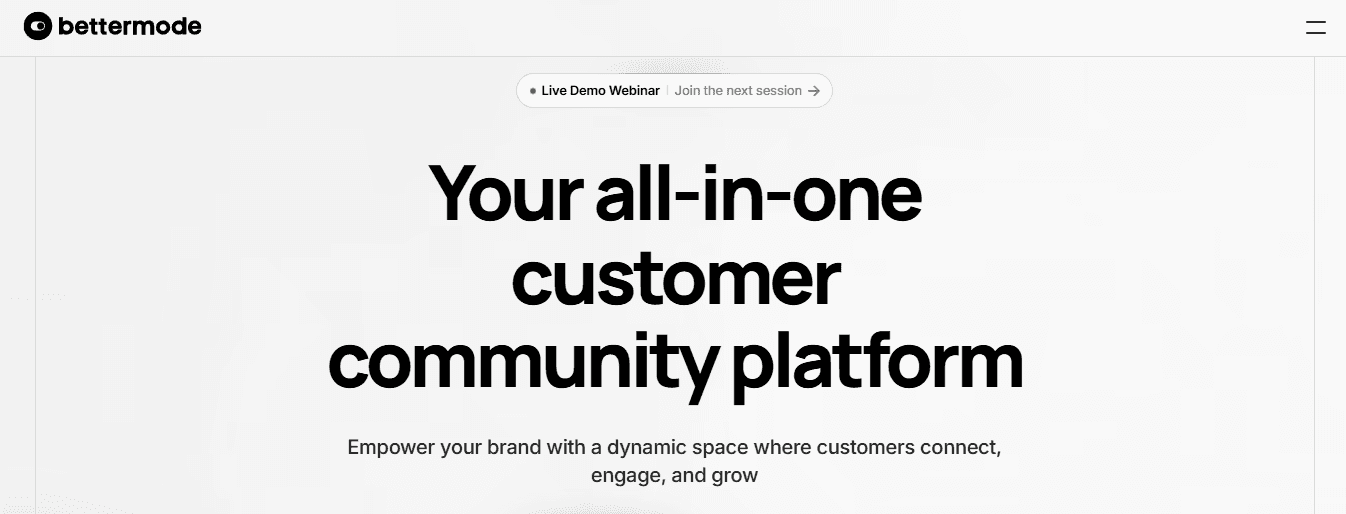 Bettermode: Best for Community-Driven Support  
