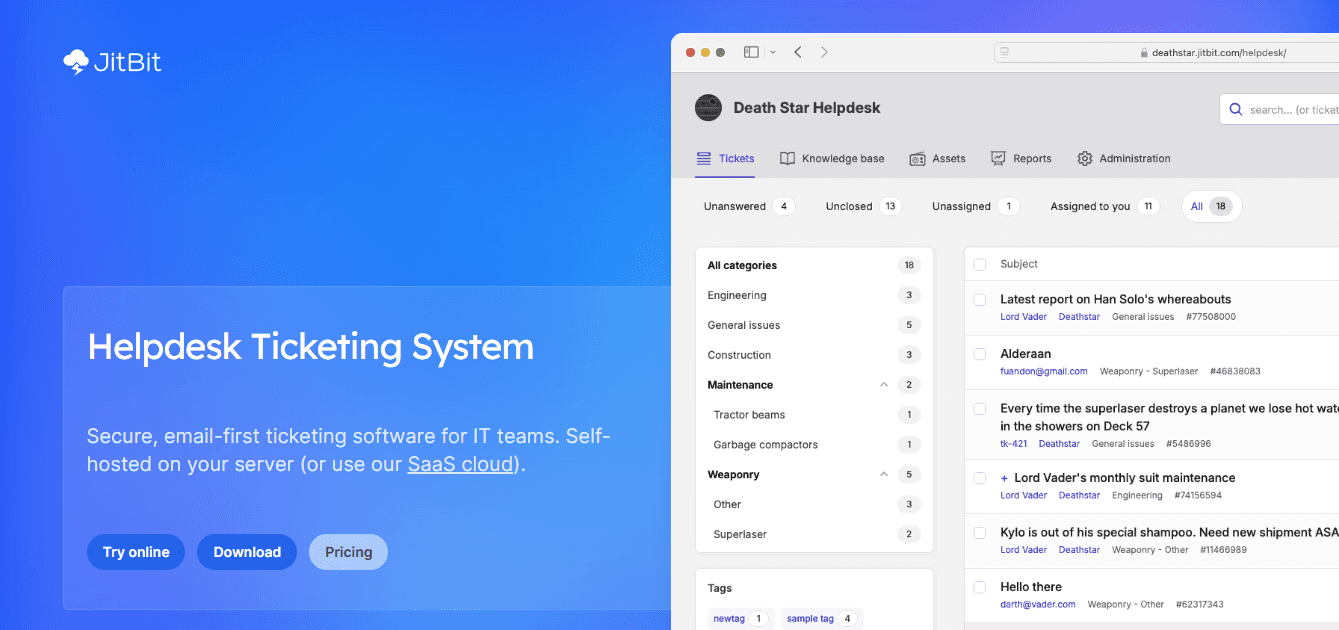 Jitbit Helpdesk: For a Simple User Experience  