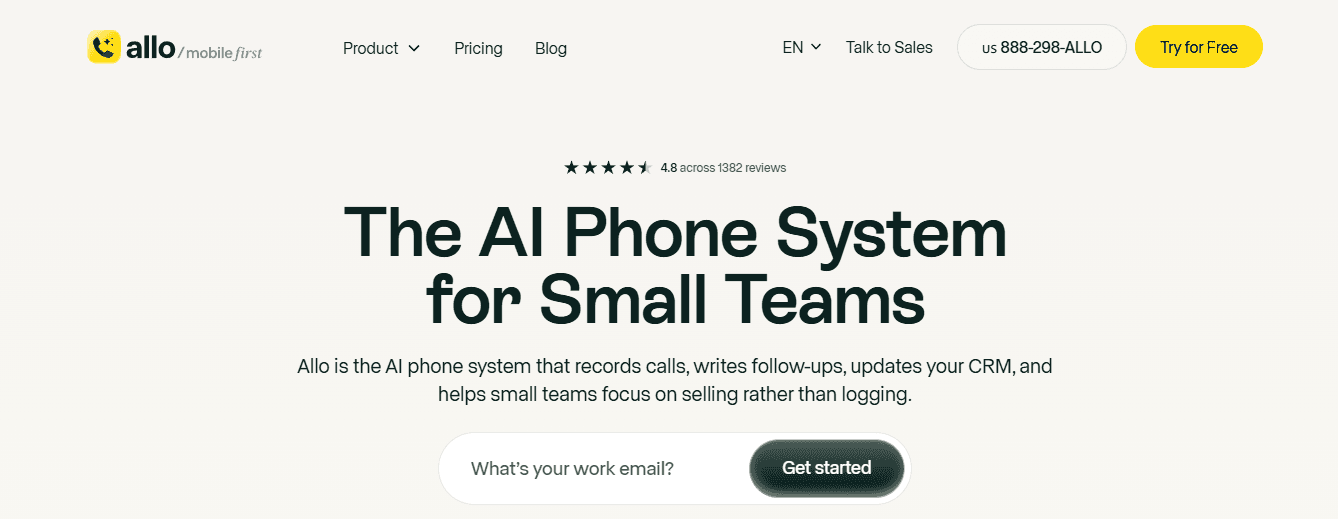 Allo: Mobile-First Small Business Phone Receptionist