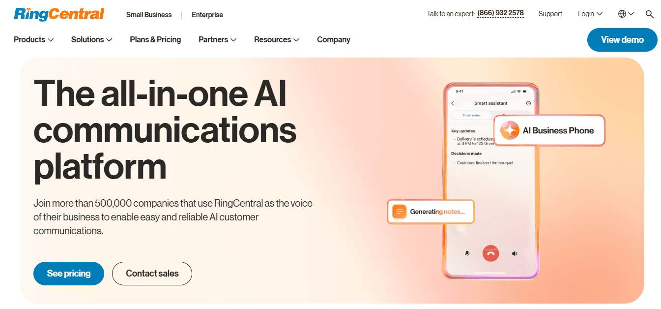 RingCentral: Unified Comms With AI-Driven IVR