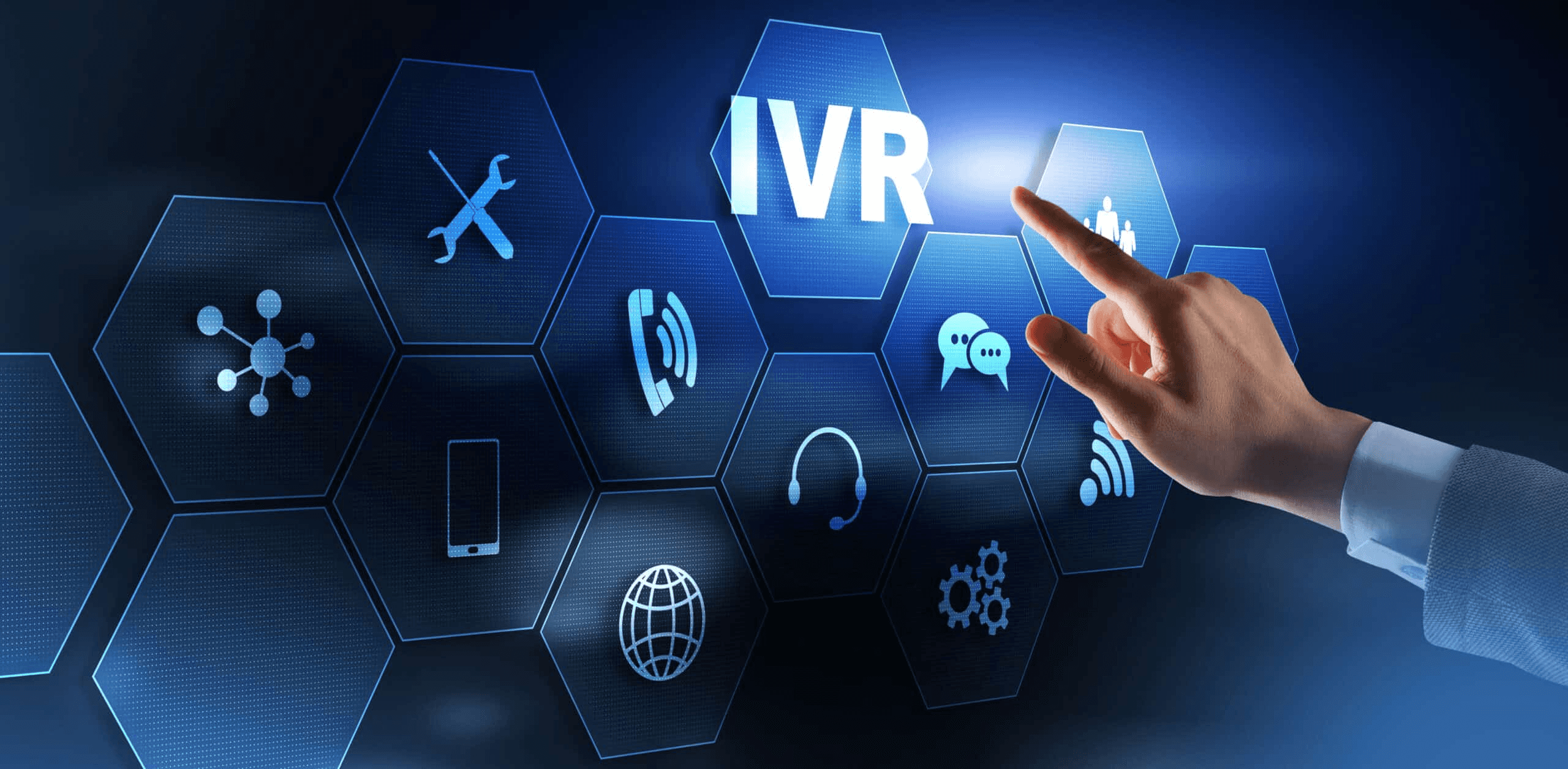 Man touching IVR - Best IVR Experience