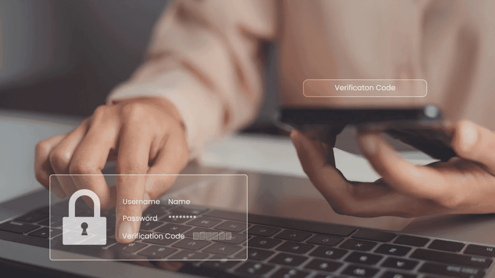  Person entering login and verification code - Call Center Security Best Practices