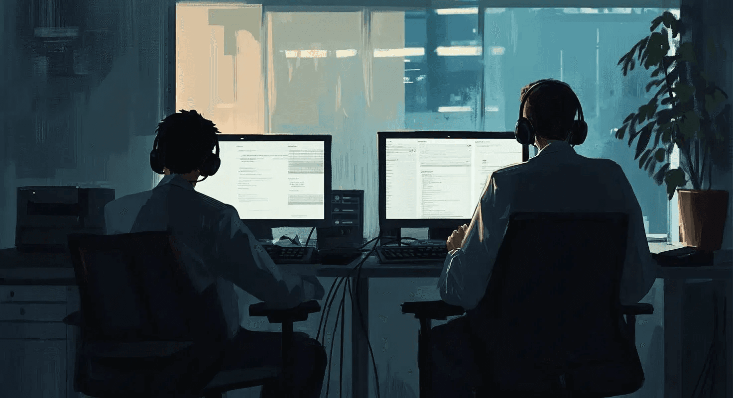  Agents providing remote technical support - Real-Time Monitoring in Call Center