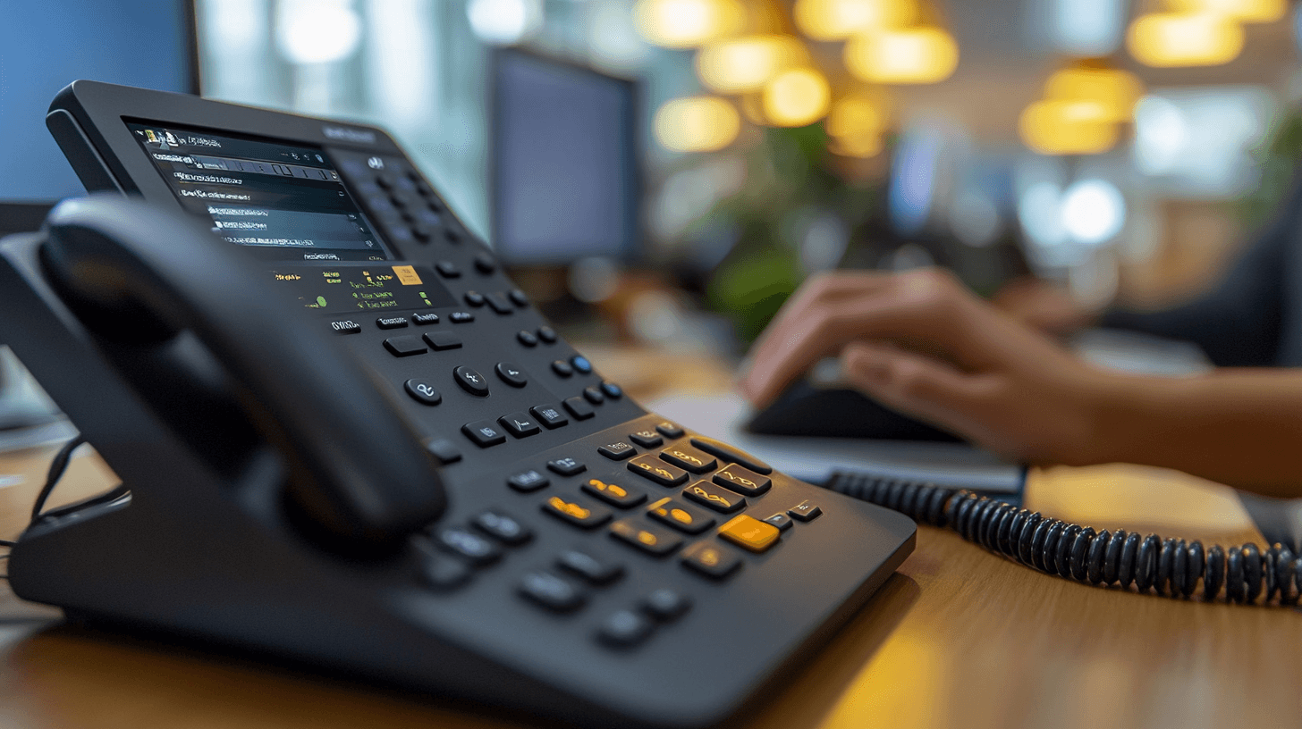 Modern desk phone in office setting - Acceptable Latency for VoIP