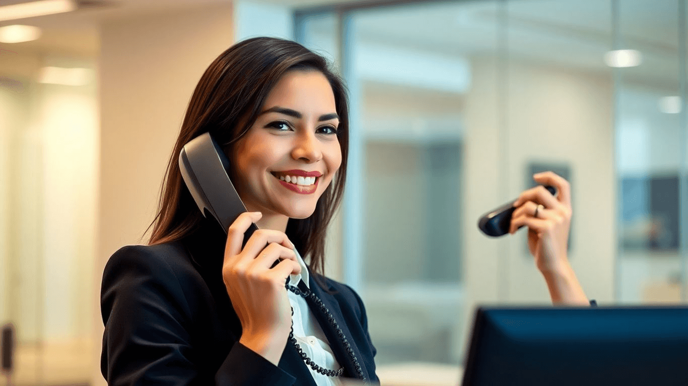 Woman answering a business call - Handling Difficult Calls