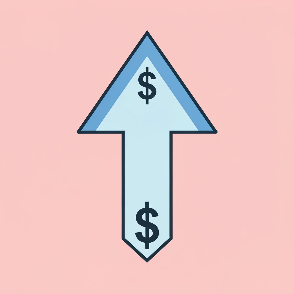 Upward arrow showing recovery of lost revenue through efficient call handling