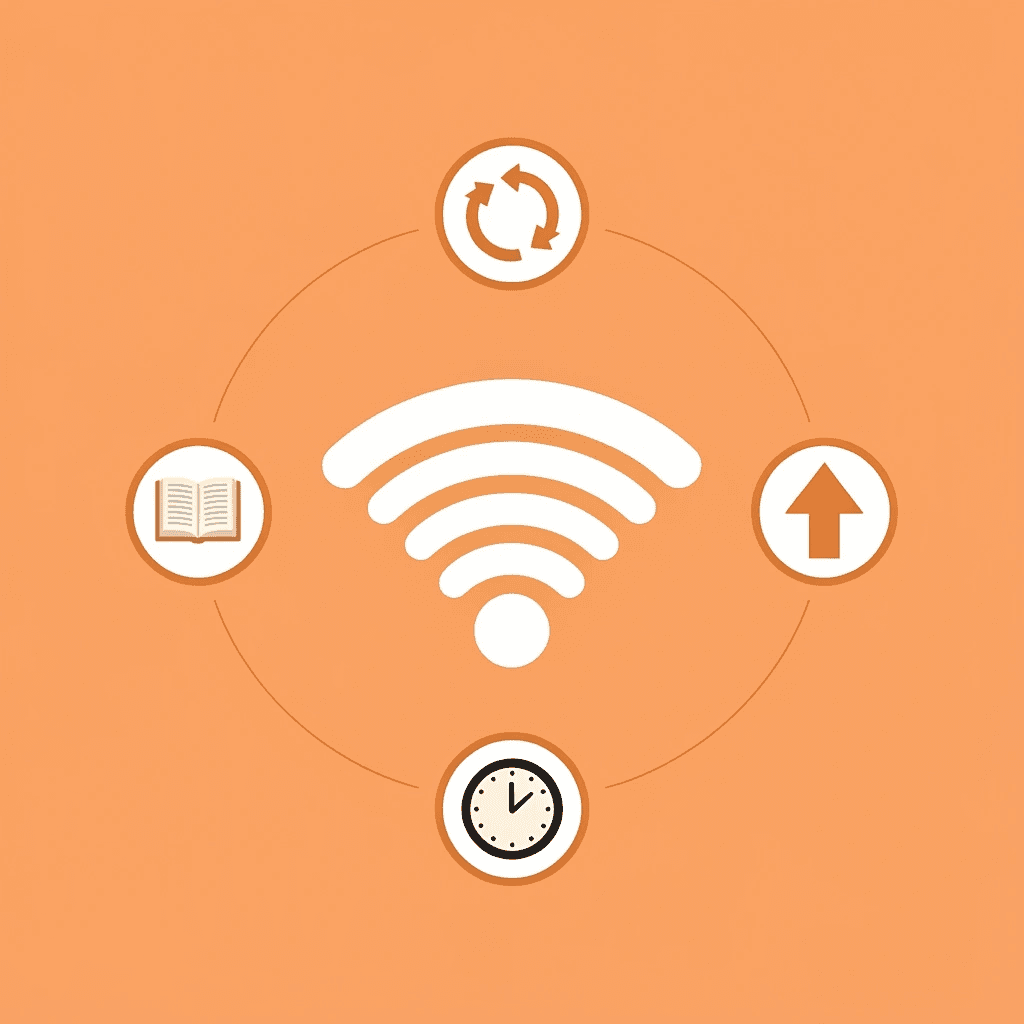 Central cloud phone system hub connected to four surrounding benefits: connectivity, routing, uptime, and call quality