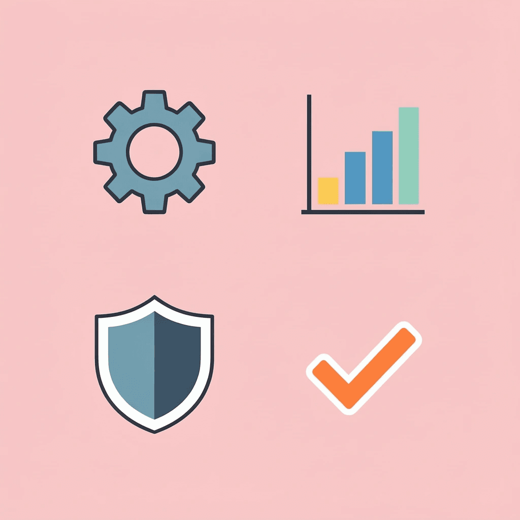 Four-box grid showing Reliability, Automation, Economics, and Performance as key evaluation criteria