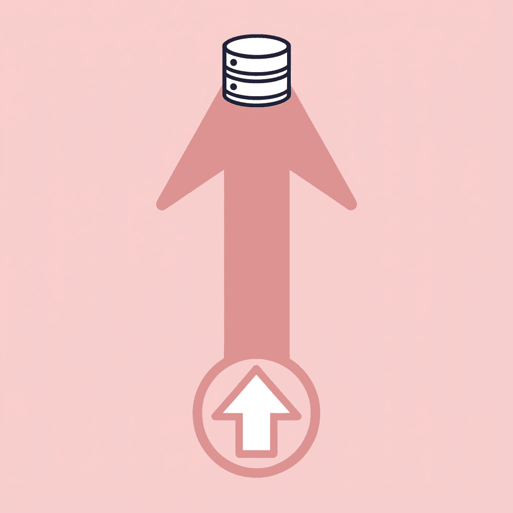 Upward arrow showing business growth with unlimited concurrent calls and a scalable pricing model