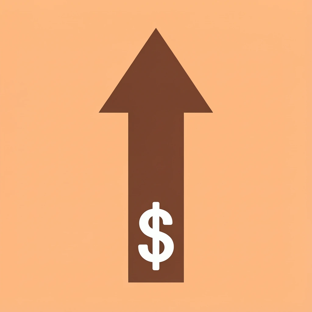 Upward arrow showing growth in revenue and customer lifetime value