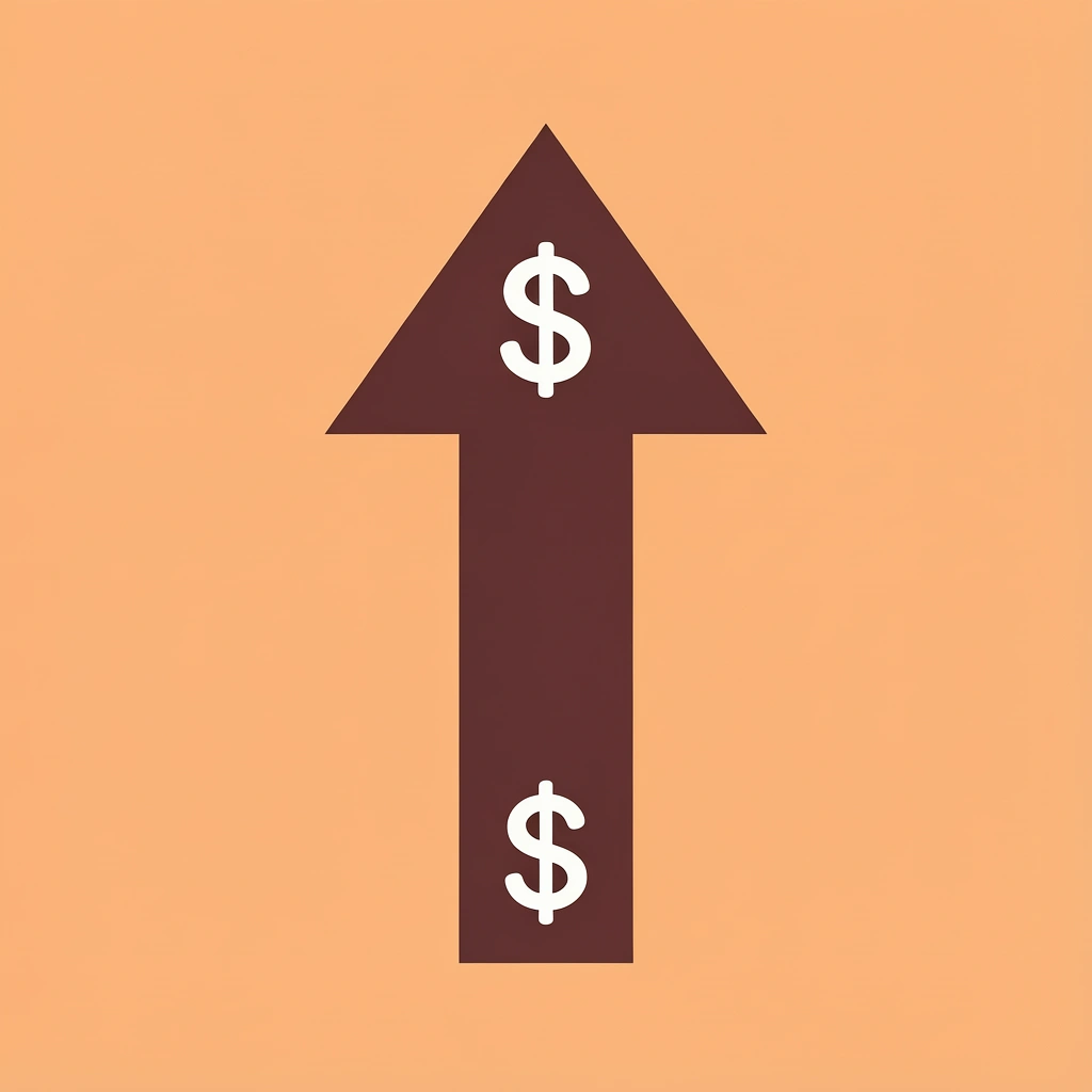 Upward arrow showing fast response times driving revenue growth and competitive advantage.