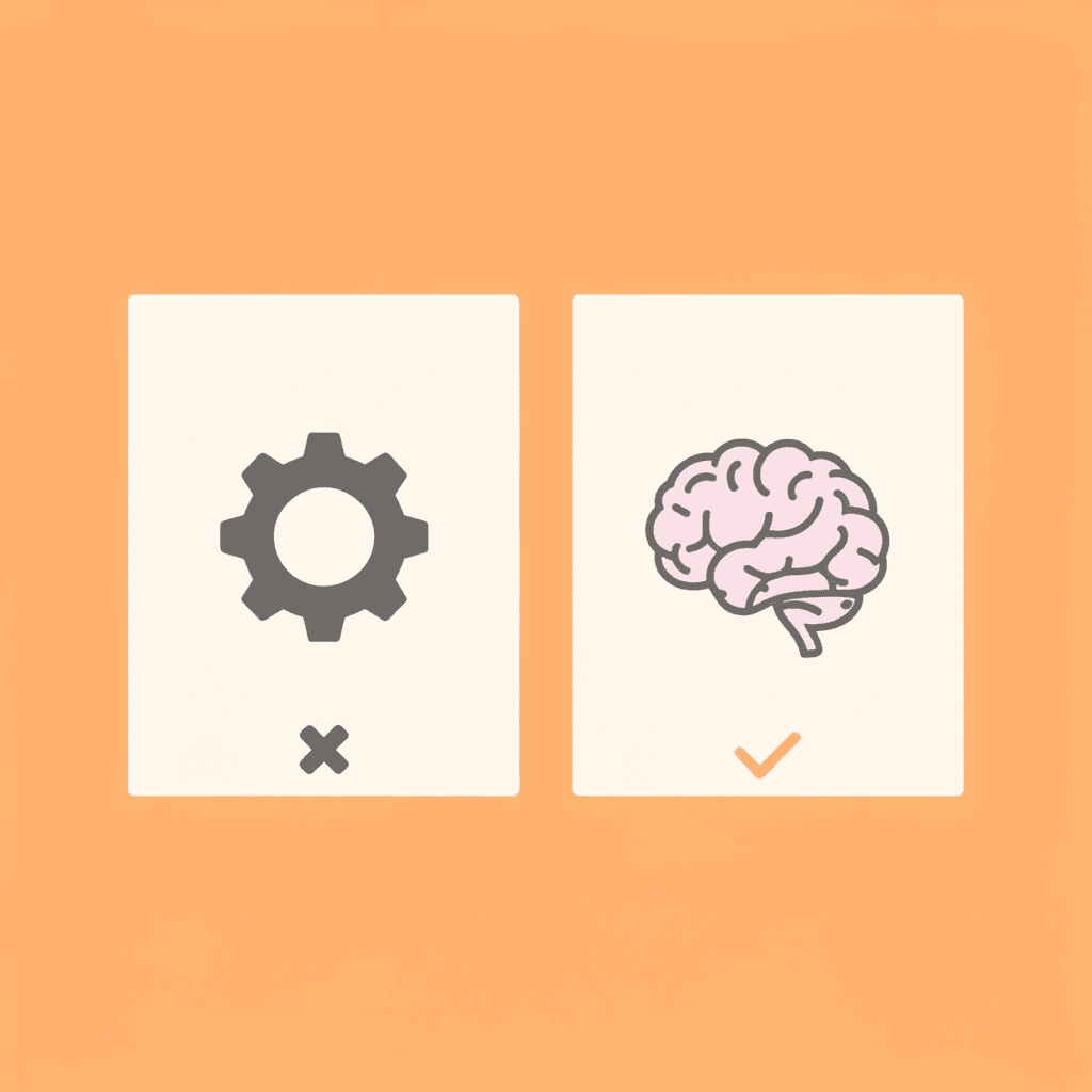 Comparison showing outdated canned auto-replies on the left versus intelligent AI chatbots on the right