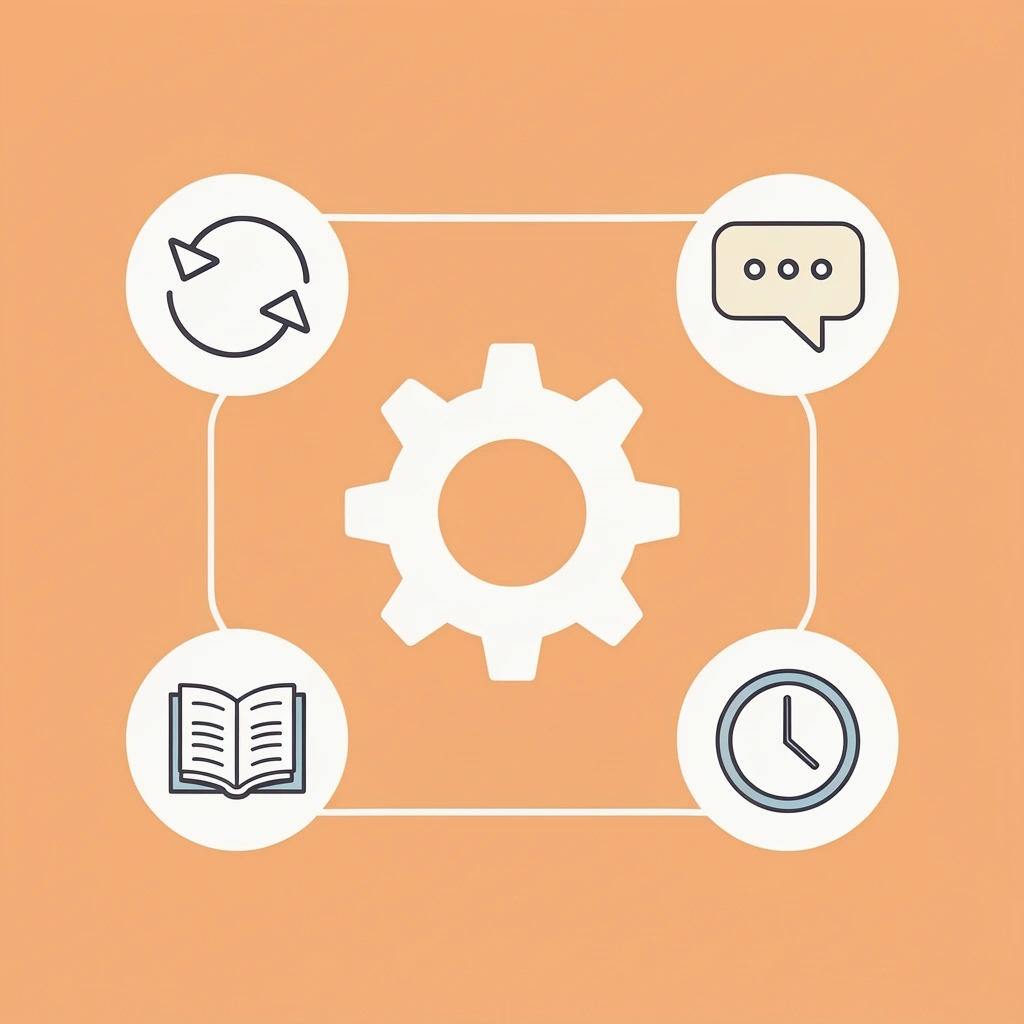 Central conversational AI hub connected to multiple specialized components in a pipeline architecture