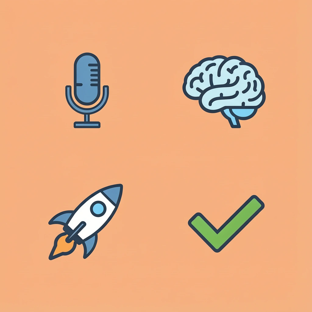 Four-box grid displaying Bland's core features: instant response, human-like voice, script-free, scalable quality