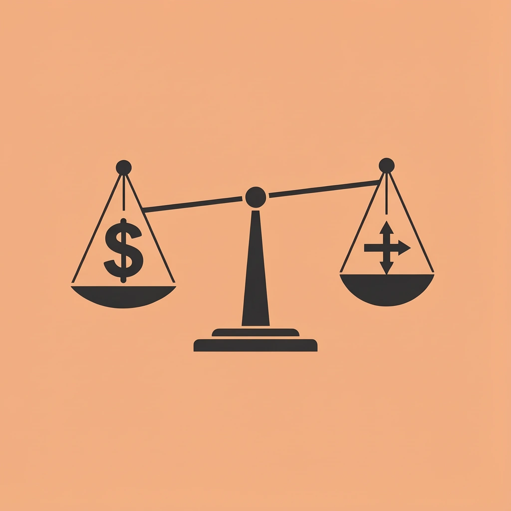Balance scale comparing two conversational AI platforms with identical promises but different pricing models