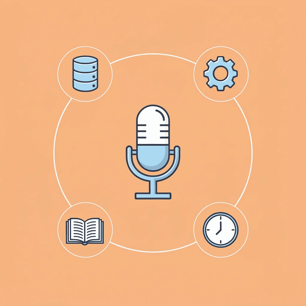 Central voice agent icon connected to CRM, customer records, call summaries, and business data.