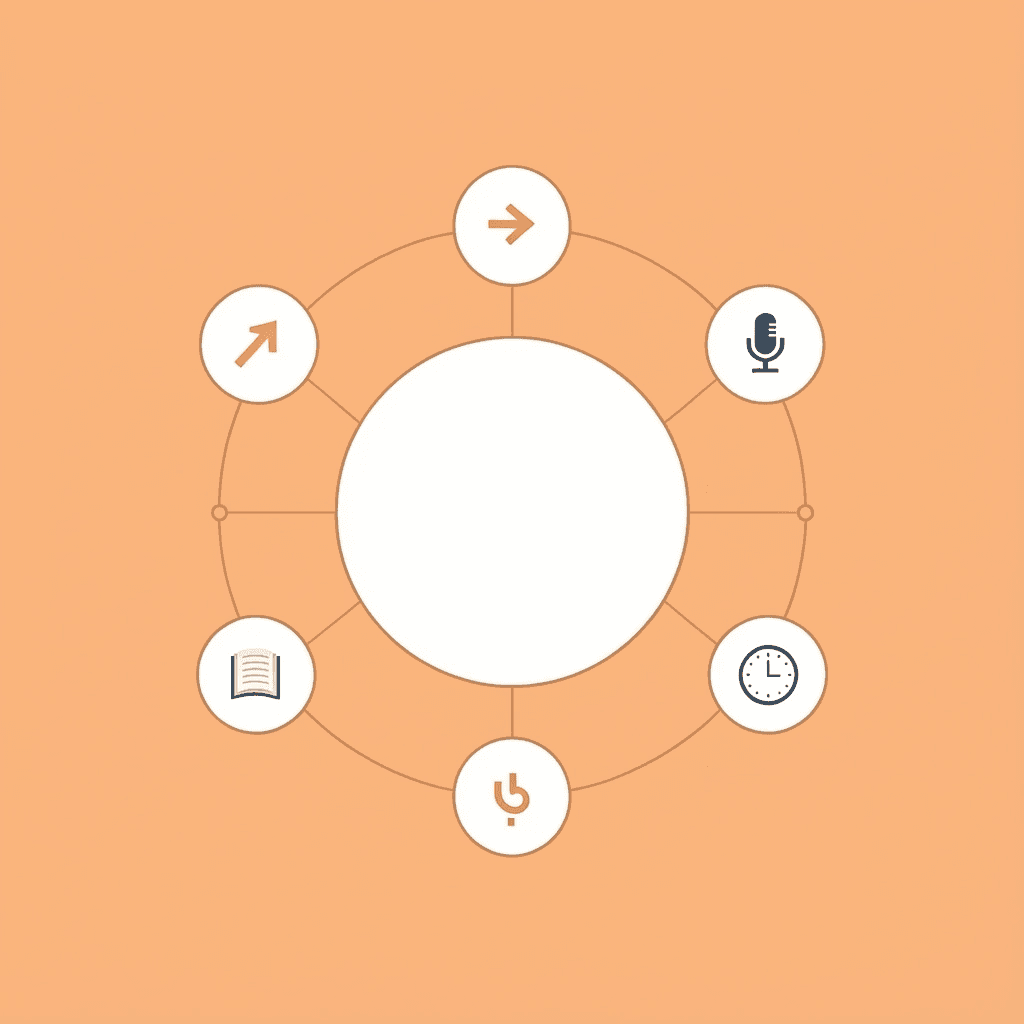 Central conversational AI hub connected to 24/7 chat, voice assistants, email support, and other service channels