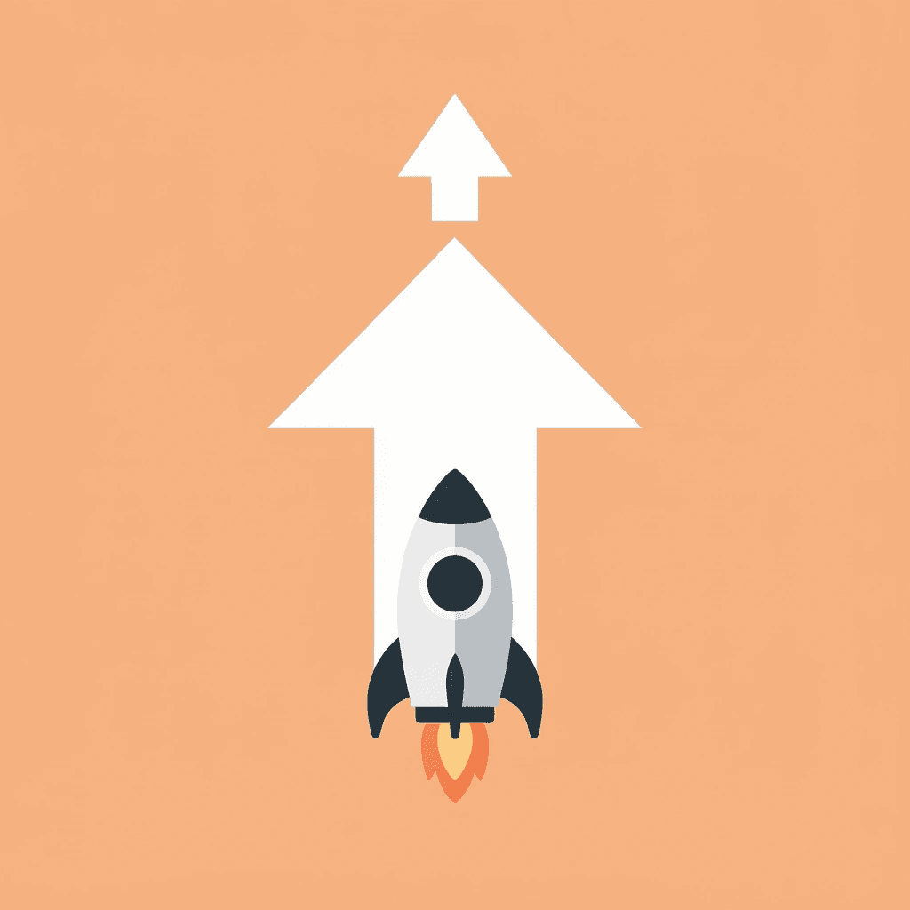 Upward arrow showing how faster response times increase sales conversion rates