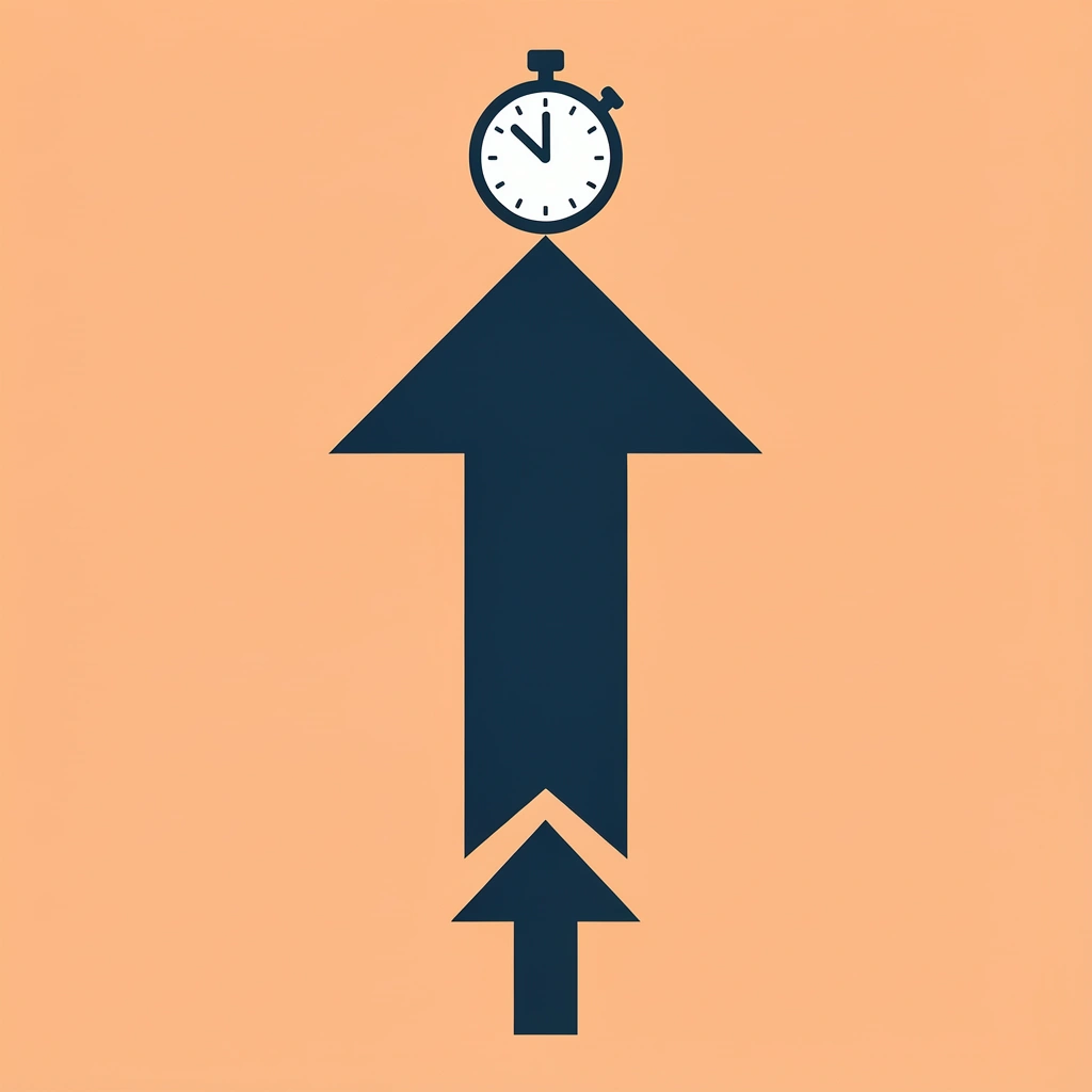 Upward arrow showing 35% increase in conversion rates from reduced response times