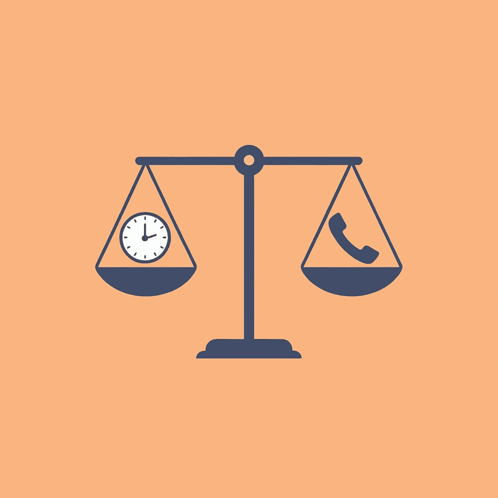 Balance scale comparing traditional business limitations on one side with customer expectations on the other