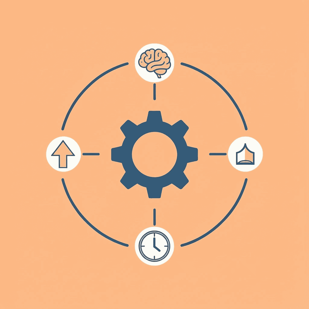 Central hub showing Conversational AI connected to three surrounding nodes: customer-facing support, revenue-generating sales, and internal efficiency