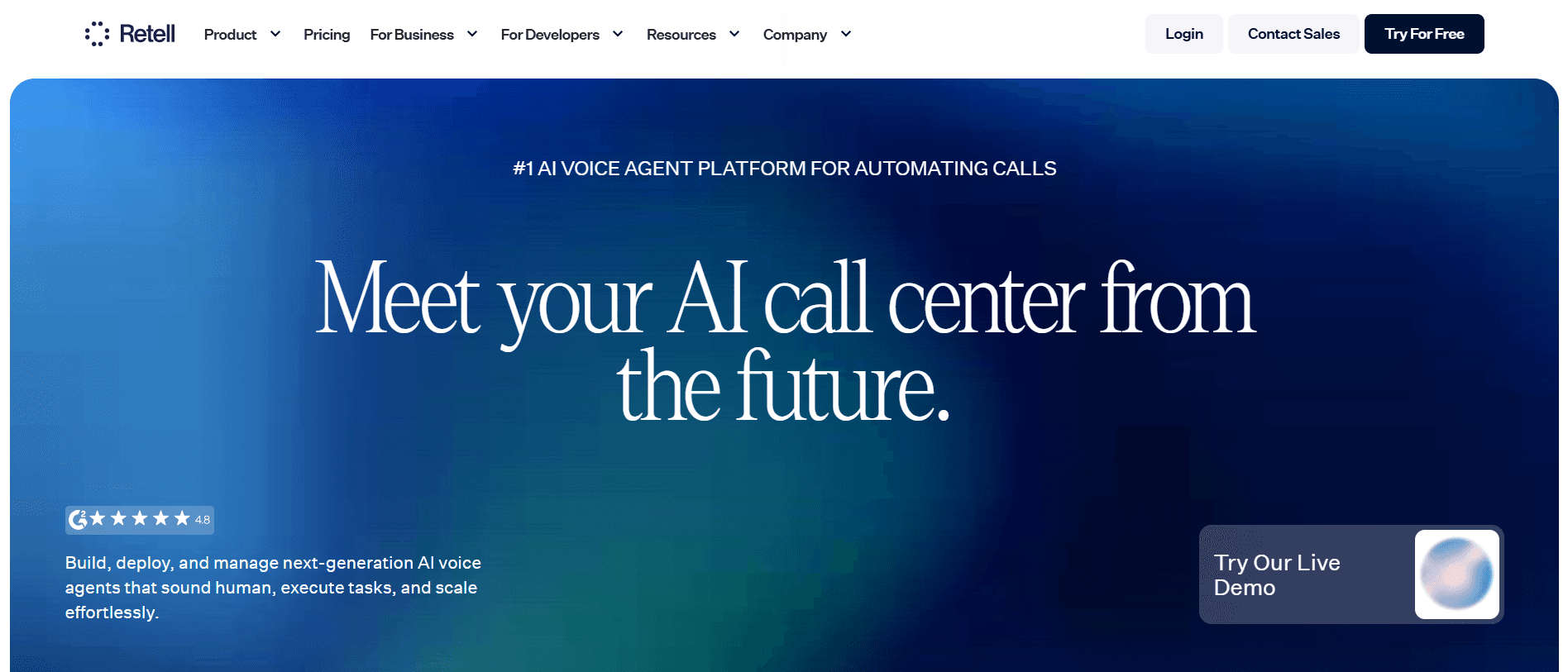 retell ai - Best Rated Voice Assistants for Conversational AI